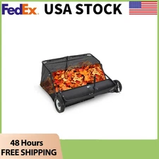 42"Lawn Sweeper 2 Behind,Heavy Duty Yard Sweeper Pull Behind,21Cu.Ft,Tractor