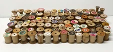 Lot of 100 Vtg Empty Large Wooden Thread Spools Mixed Brands and Sizes