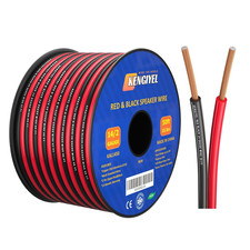 Speaker Wire 14 Gauge 50FT 2 Conductors Red Black Cable Hookup LED Lighting Stri