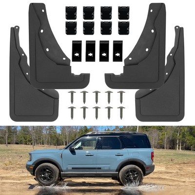 Front & Rear Mud Flaps Splash Guards Fender For 2021-2024 Ford Bronco Sport 4pcs