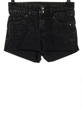 FB SISTER Jeansshorts Damen Kurze Hose Gr. DE 32 schwarz Casual-Look