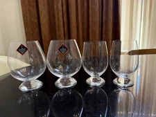 Tyrol Crystal Riedel 5” Chardonnay & 5.5” Pinot Wine Glasses. 4 Glasses Germany