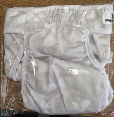 White and Gray Dog Pet Diaper 