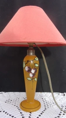 Lampe en verre émaillé " Legras " - Photo 1/4