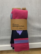2 Pair Burton Kids Midweight Socks Medium / Large Sz 2-4 Made In Italy New