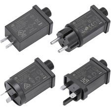 12V Power Supply Converter IP44 Transformer US/EU/AU/UK Plug Replace Adapter