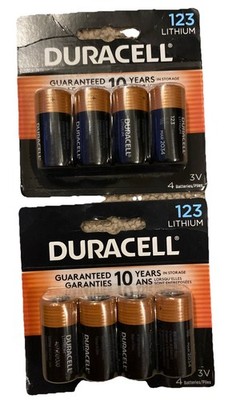  Duracell Ultra Lithium Batteries CR123A CR17345 EL123 3V EXP 2030 2 Packs  