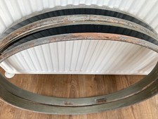 Vintage 1960s 1970s Premier 22" bass drum hoops set x 2 black original inlay 