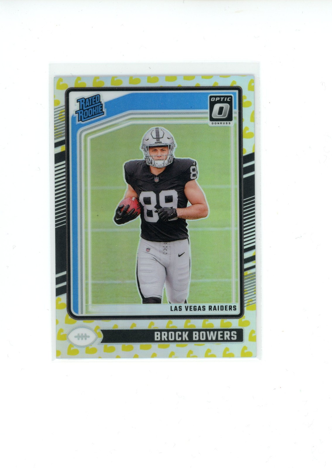 2024 Donruss Optic Brock Bowers #215 Rated Rookie RC Flex Emoji Prizm 31/149