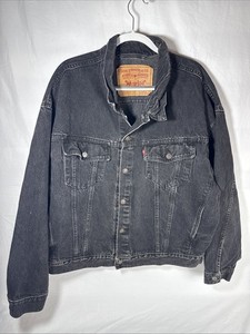 Vintage Levis Black Denim Jacket | eBay