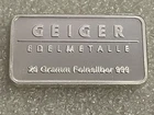 Discontinued 20 Gram Geiger Edelmetalle .999 Fine Silver Rectangular Bar