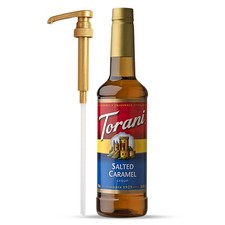 Torani Coffee Syrup, Salted Caramel, Pump Included, 25.4 Fl Oz