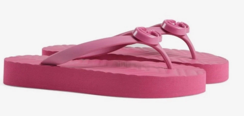 Chanclas Gucci Pascar GG en rosa talla 42 Foto 3 de 4