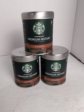 3x Starbucks, Instant Coffee, Premium Medium Roast, Smooth Nutty 3.17 oz Ea