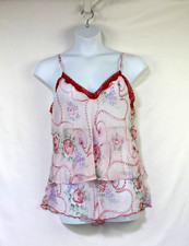 Secret Treasures 2PC Satin Floral Pajama Shorts Tank Top Set Size 1X