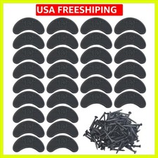 30PCS Heel Plates Black Heel Taps Rubber Tips Sole Repair Pad Replacement wit...