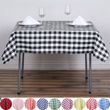 54" x 54" Checkered Gingham Tablecloth Polyester Linens Wedding PARTY