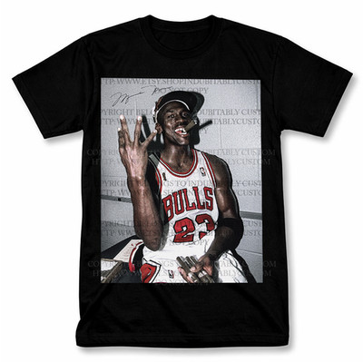 Michael Jordan Chicago Bulls Graphic T Shirt Vintage Style Basketball Fan Tee
