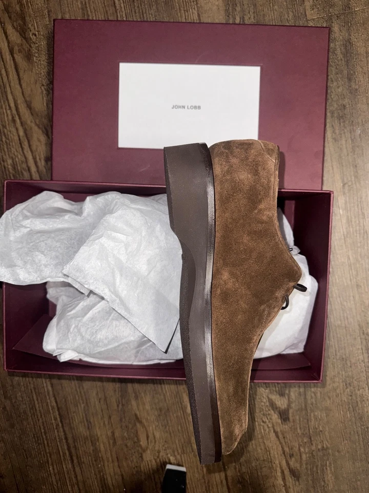 BROWN JOHN LOBB MEN SHOES SIZE 8 - Image 2 of 4