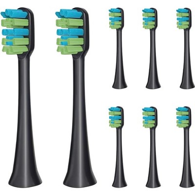 8er Pack Ersatzbürsten kompatibel 7AM2M AM101 105 elektrische Zahnbürste Black