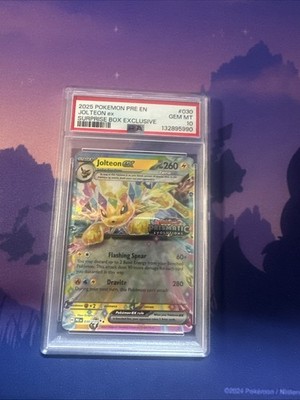 PSA 10 Jolteon ex #030 Pokemon Prismatic Evolution Stamp Surprise
