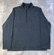 Lululemon Pullover Mens Medium Blue Quarter Zip Long Sleeve Athletic Running Top