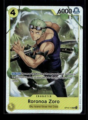 Roronoa Zoro OP15-113 SR Adventure on Kami's Island One Piece TCG EN NM