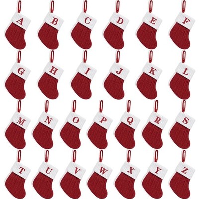 Letter Christmas Hanging Socks Fireplaces Christmas Stockings Candy Gift Bag