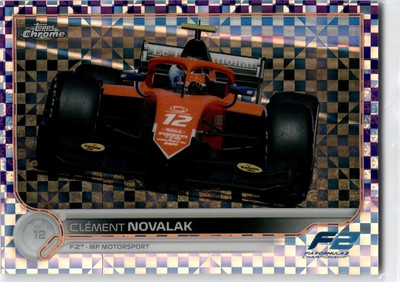 2022 Topps Chrome Formula 1 #140 Clément Novalak Purple Checker Flag #/199