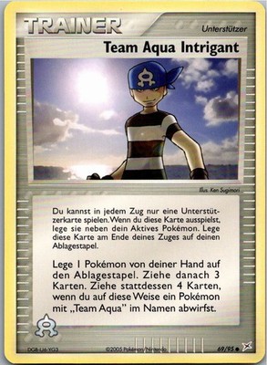 Pokémon Team Aqua Intrigant 69/95 EX Team Magma vs Team Aqua 2005 Deutsch
