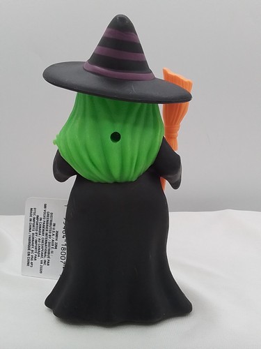 6" LIGHTUP MOTION ACTIVATED CACKLE CREEPY WITCH GREEN FACE HALLOWEEN TAG VIDEO - Picture 11 of 15