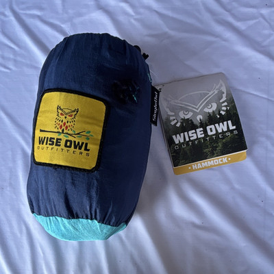 Wise Owl Outfitters Portable Camping Hammock w/ Stuff Sack Solid Blue Teal