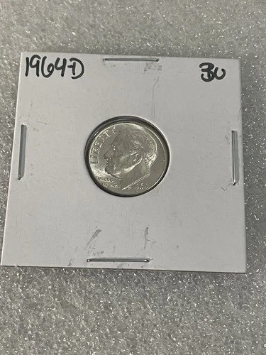 1964 D Roosevelt Dime BU Uncirculated Mint State 90% Silver 10c US Coin