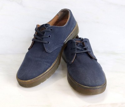 Dr. Marten s Navy Delray Lace Up Canvas Shoe, Casual, Classic, Work, Men s 9