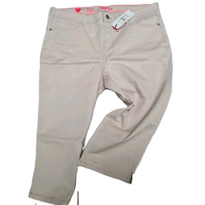 Street One Damen Hose Jeans-Hose Capri beige sand Ton (6240) NEU