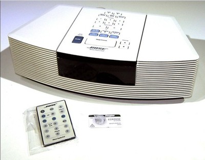  【PRO SERVICED】Bose Wave Compact Radio/CD Alarm Clock! White~REMOTE+  GUARANTY