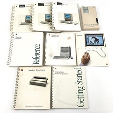 Lot of 9 Vintage Apple Macintosh Manuals, Owner's Guide, Reference, VHS