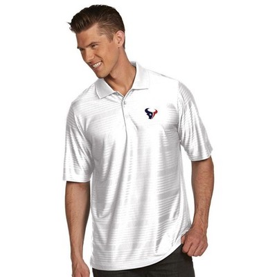 Antigua Houston Texans Illusion Xtra--Lite Polo Golf Shirt White Size L S216