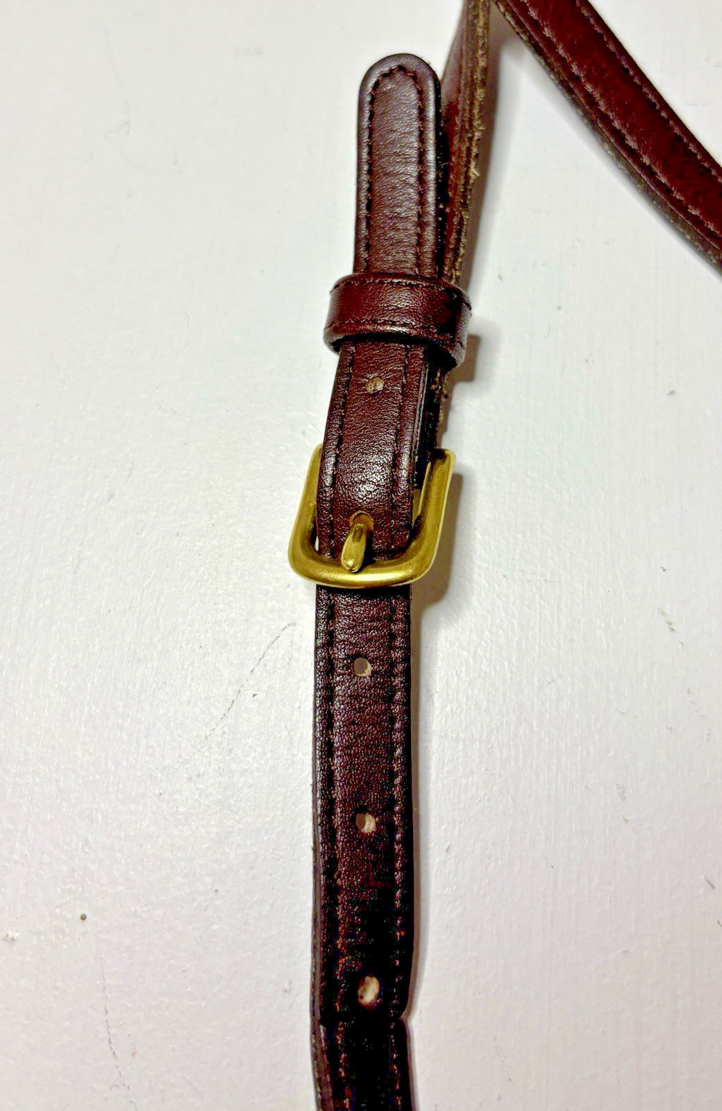 Vintage Coach E7D 9990 Brown Leather Crossbody Bag USA NYC Hinge Top Purse 1997 image 8