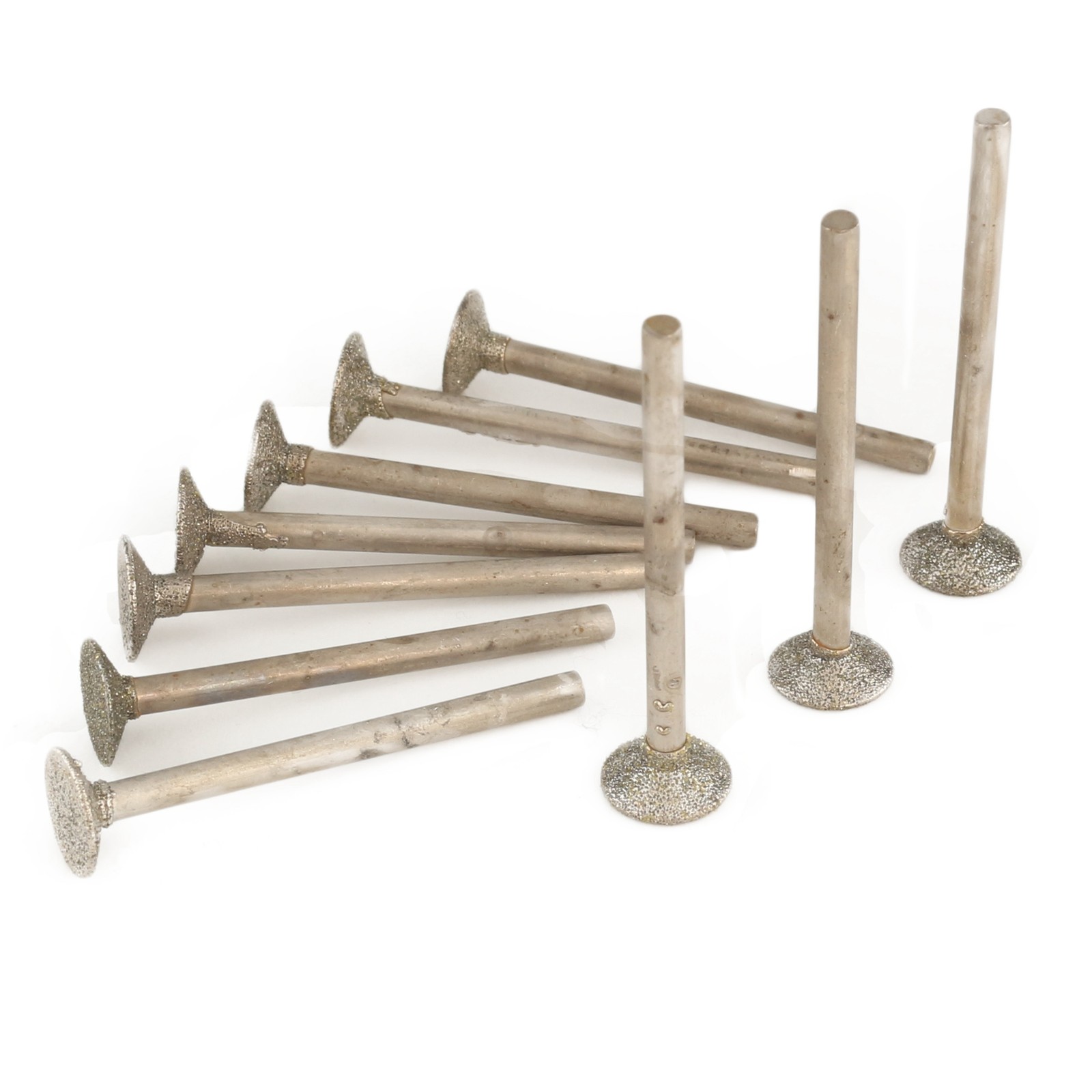 30Pcs 3/8" Diamond Nail Head Shape Grinding Bit for Dremel Engraver Rotary Tool