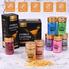 Edible Glitter for Drinks Cakes Cocktail Cupcakes Chocolates 8g