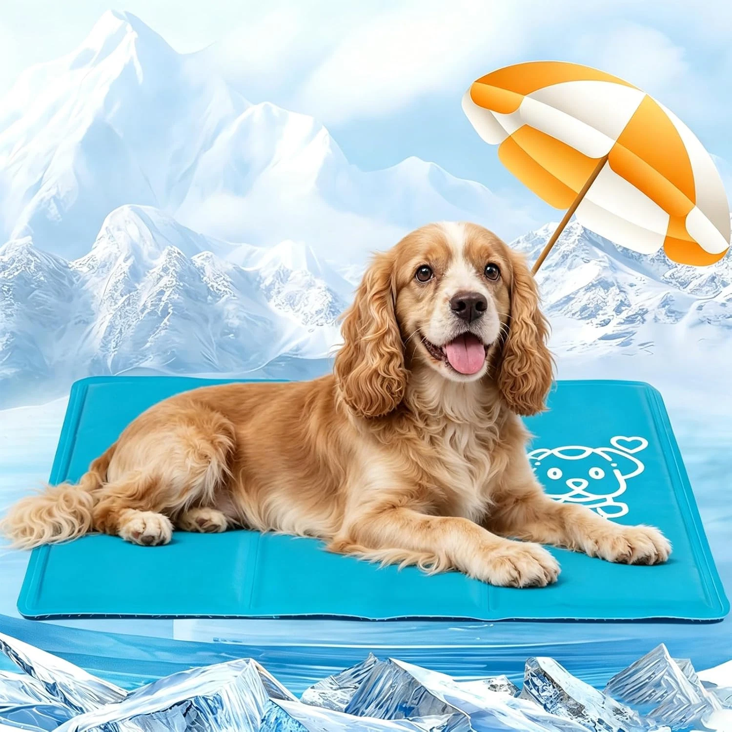 Dog Cooling Mat Large, Thicker Self Cooling Pet Pad for Large Dogs - Non-Toxic G