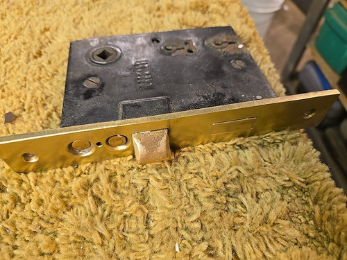 Vintage Antique Norwalk Lock Co Mortise Door Lock w Brass