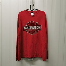 Harley-Davidson Herren Langarm Tshirt Rot Baton Rouge L GT025