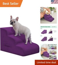 3-Step Non-Slip Dog Stairs for High Beds  Sofas   Comfortable  Secure Fit