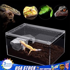 2.5 Gallon Magnetic Acrylic Large Enclosure Reptile Breeding Box Terrarium Cage