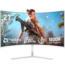 Gawfolk 27" 1800R Curved Gaming Monitor 280Hz 1ms FHD 1080P FreeSync DisplayPort