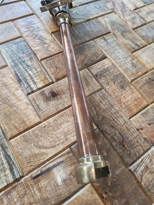 Antike Messing Feuerwehrschlauch Düse 23'' lang, französisch, Messing und Kupfer Top Zustand