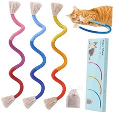 Cat Toys Ropes 3Pcs with Refillable Natural Catnip, Safe Teeth 23.6 in