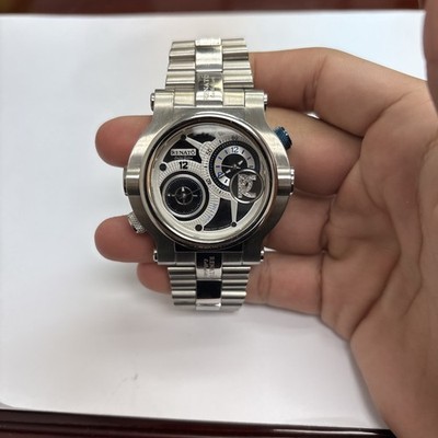 Renato Dual Time Gen. 8 Beast Men's Watch, Swiss Ronda 763, SS w/ Black/SS Dial